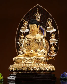 57CM large Buddhism TOP figure COPPER gold plating Shakyamuni buddha Asia HOME Shrine Protection Prosperity FENG SHUI statue