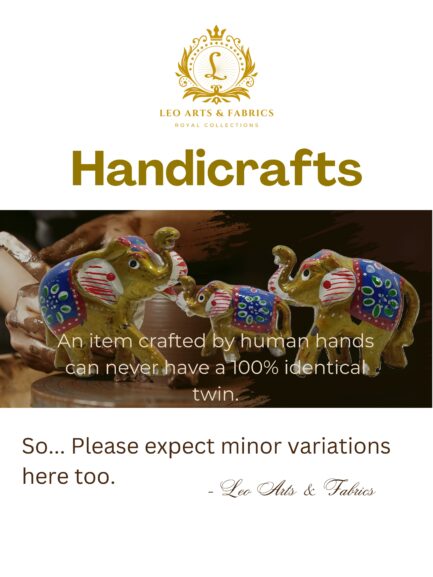 Handcrafted Paper Mache Elephant Family Figurines, Set of 3, Golden Colour - Image 11