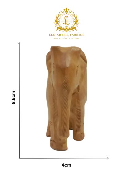 Handmade Wooden Elephant Figurine, 7.62 cm - Image 4